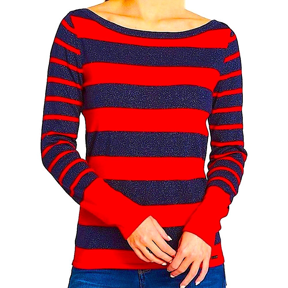 Tommy Hilfiger striped boat neck sweater Sz.S